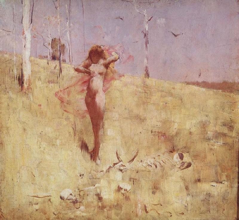 Arthur streeton The Spirit of the Drought oil painting image